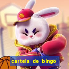 cartela de bingo pra imprimir